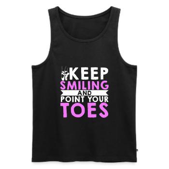 Ballet Dance Keep Smiling And - Men's Premium Organic Tank Top - black - Front - AI Model Male 178 light (178cm)