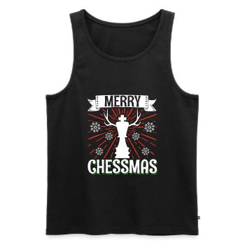 Chess Player Merry Chessmas Game - Männer Premium Bio Tank Top - Schwarz - Vorne - Michal (187cm)