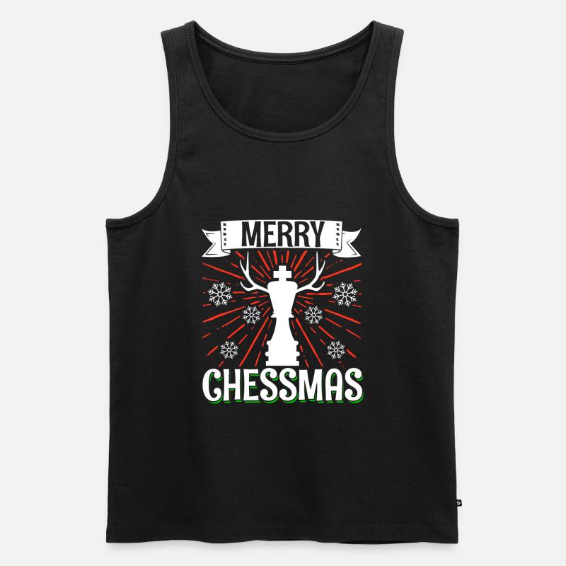Chess Player Merry Chessmas Game - Männer Premium Bio Tank Top - Schwarz