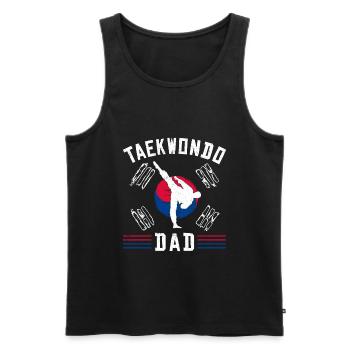 TKD Korean Martial Arts Tae Kwon - Männer Premium Bio Tank Top - Schwarz - Vorne - Michal (187cm)