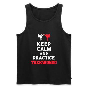 TKD Korean Martial Arts Tae Kwon - Männer Premium Bio Tank Top - Schwarz - Vorne - Michal (187cm)