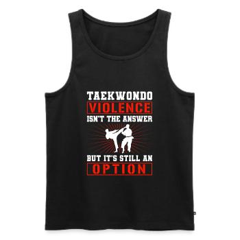 TKD Korean Martial Arts Tae Kwon - Männer Premium Bio Tank Top - Schwarz - Vorne - AI Model Male 178 light (178cm)