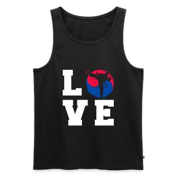 TKD Korean Martial Arts Tae Kwon - Männer Premium Bio Tank Top - Schwarz - Vorne - Michal (187cm)