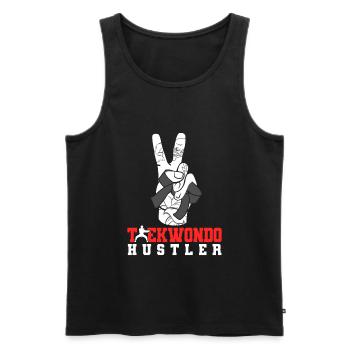 TKD Korean Martial Arts Tae Kwon - Männer Premium Bio Tank Top - Schwarz - Vorne - Michal (187cm)