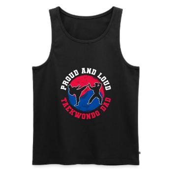 TKD Korean Martial Arts Tae Kwon - Männer Premium Bio Tank Top - Schwarz - Vorne - Michal (187cm)