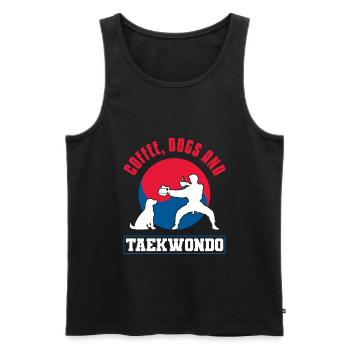 TKD Korean Martial Arts Tae Kwon - Männer Premium Bio Tank Top - Schwarz - Vorne - Michal (187cm)