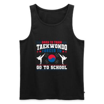 TKD Korean Martial Arts Tae Kwon - Männer Premium Bio Tank Top - Schwarz - Vorne - Michal (187cm)