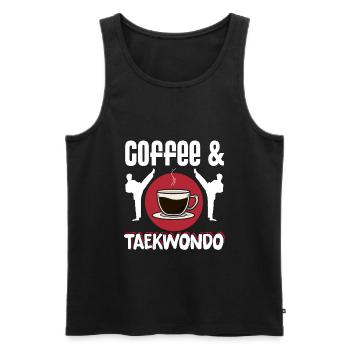 TKD Korean Martial Arts Tae Kwon - Männer Premium Bio Tank Top - Schwarz - Vorne - Michal (187cm)