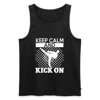 TKD Korean Martial Arts Tae Kwon - Männer Premium Bio Tank Top - Schwarz - Vorne - Michal (187cm)