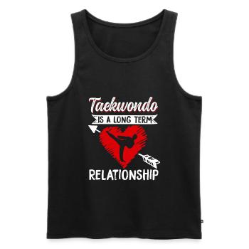 TKD Korean Martial Arts Tae Kwon - Männer Premium Bio Tank Top - Schwarz - Vorne - Michal (187cm)