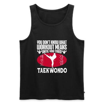 TKD Korean Martial Arts Tae Kwon - Männer Premium Bio Tank Top - Schwarz - Vorne - Michal (187cm)