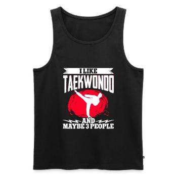 TKD Korean Martial Arts Tae Kwon - Männer Premium Bio Tank Top - Schwarz - Vorne - Michal (187cm)