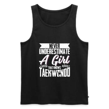 TKD Korean Martial Arts Tae Kwon - Männer Premium Bio Tank Top - Schwarz - Vorne - Michal (187cm)