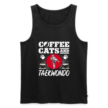 TKD Korean Martial Arts Tae Kwon - Männer Premium Bio Tank Top - Schwarz - Vorne - Michal (187cm)