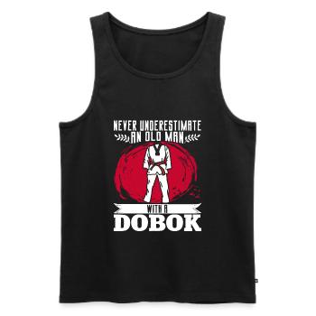TKD Korean Martial Arts Tae Kwon - Männer Premium Bio Tank Top - Schwarz - Vorne - Michal (187cm)