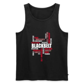 TKD Korean Martial Arts Tae Kwon - Männer Premium Bio Tank Top - Schwarz - Vorne - Michal (187cm)