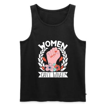 Feminist Womens Rights Female - Männer Premium Bio Tank Top - Schwarz - Vorne - Michal (187cm)
