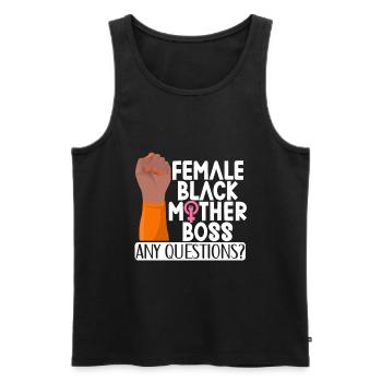 Feminist Womens Rights Female - Männer Premium Bio Tank Top - Schwarz - Vorne - Michal (187cm)