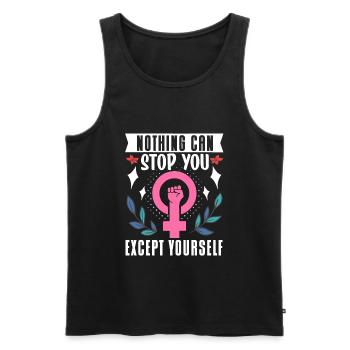 Feminist Womens Rights Female - Männer Premium Bio Tank Top - Schwarz - Vorne - Michal (187cm)