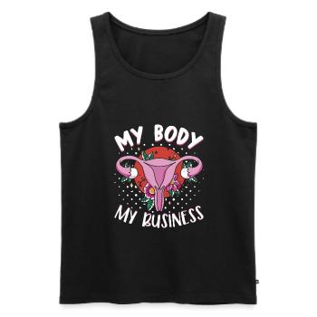 Feminist Womens Rights Female - Männer Premium Bio Tank Top - Schwarz - Vorne - Michal (187cm)