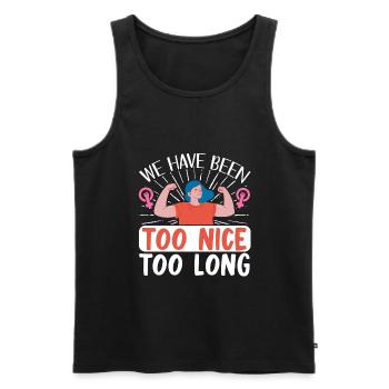 Feminist Womens Rights Female - Männer Premium Bio Tank Top - Schwarz - Vorne - Michal (187cm)