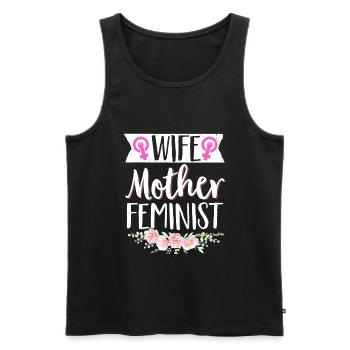 Feminist Womens Rights Female - Männer Premium Bio Tank Top - Schwarz - Vorne - Michal (187cm)