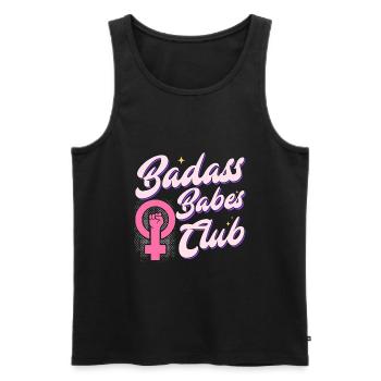 Feminist Womens Rights Female - Männer Premium Bio Tank Top - Schwarz - Vorne - Michal (187cm)