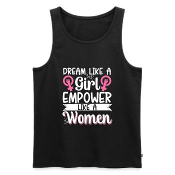 Feminist Womens Rights Female - Männer Premium Bio Tank Top - Schwarz - Vorne - Michal (187cm)