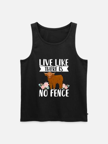 Scottish Highland Cattle Cow - Men's Premium Organic Tank Top - black