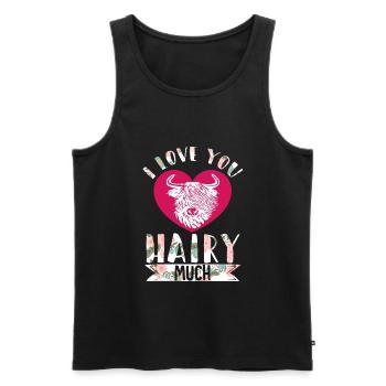 Scottish Highland Cattle Cow - Männer Premium Bio Tank Top - Schwarz - Vorne - Michal (187cm)
