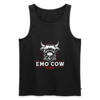 Scottish Highland Cattle Cow - Männer Premium Bio Tank Top - Schwarz - Vorne - AI Model Male 178 light (178cm)