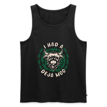 Scottish Highland Cattle Cow - Männer Premium Bio Tank Top - Schwarz - Vorne - Michal (187cm)