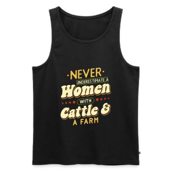 Scottish Highland Cattle Cow - Männer Premium Bio Tank Top - Schwarz - Vorne - AI Model Male 178 light (178cm)