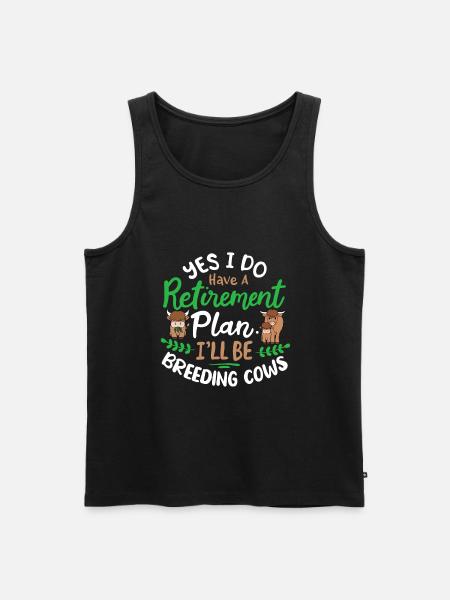 Scottish Highland Cattle Cow - Männer Premium Bio Tank Top - Schwarz