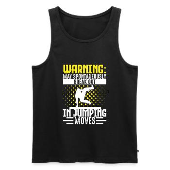 Parkour Freerunning Traceur - Männer Premium Bio Tank Top - Schwarz - Vorne - Michal (187cm)