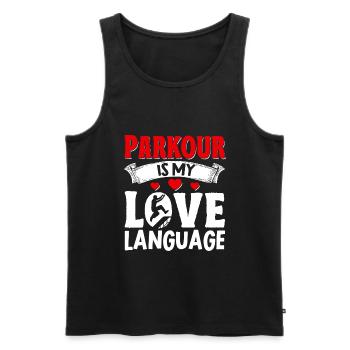 Parkour Freerunning Traceur - Männer Premium Bio Tank Top - Schwarz - Vorne - Michal (187cm)