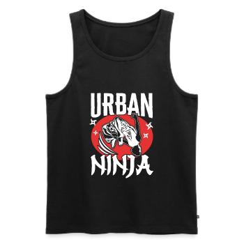 Parkour Freerunning Traceur - Männer Premium Bio Tank Top - Schwarz - Vorne - Michal (187cm)