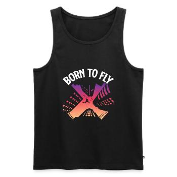 Parkour Freerunning Traceur - Männer Premium Bio Tank Top - Schwarz - Vorne - Michal (187cm)