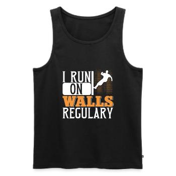 Parkour Freerunning Traceur - Männer Premium Bio Tank Top - Schwarz - Vorne - Michal (187cm)