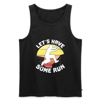Parkour Freerunning Traceur - Männer Premium Bio Tank Top - Schwarz - Vorne - Michal (187cm)
