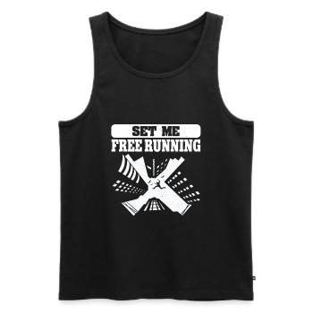 Parkour Freerunning Traceur - Männer Premium Bio Tank Top - Schwarz - Vorne - Michal (187cm)