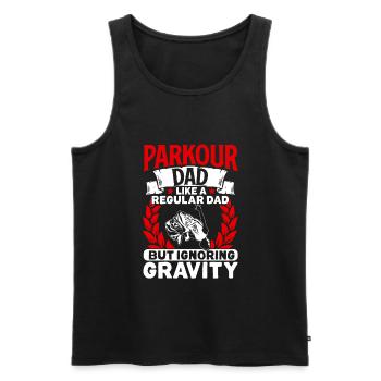 Parkour Freerunning Traceur - Männer Premium Bio Tank Top - Schwarz - Vorne - Michal (187cm)