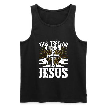 Parkour Freerunning Traceur - Männer Premium Bio Tank Top - Schwarz - Vorne - Michal (187cm)