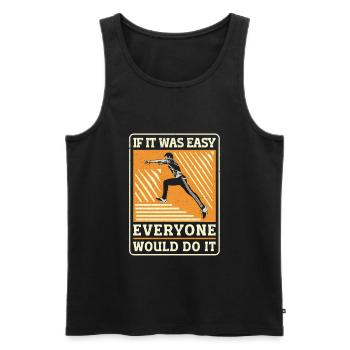 Parkour Freerunning Traceur - Männer Premium Bio Tank Top - Schwarz - Vorne - Michal (187cm)