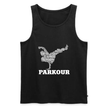 Parkour Freerunning Traceur - Männer Premium Bio Tank Top - Schwarz - Vorne - Michal (187cm)