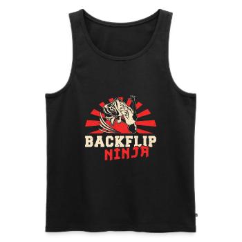Parkour Freerunning Traceur - Männer Premium Bio Tank Top - Schwarz - Vorne - Michal (187cm)
