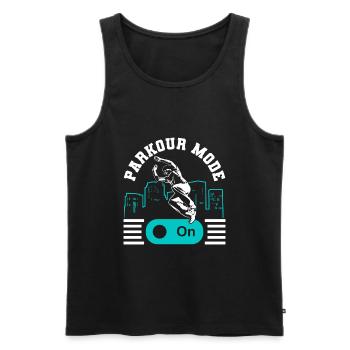 Parkour Freerunning Traceur - Männer Premium Bio Tank Top - Schwarz - Vorne - Michal (187cm)