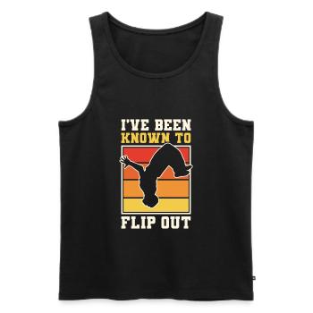 Parkour Freerunning Traceur - Männer Premium Bio Tank Top - Schwarz - Vorne - Michal (187cm)
