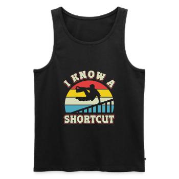 Parkour Freerunning Traceur - Männer Premium Bio Tank Top - Schwarz - Vorne - AI Model Male 178 light (178cm)