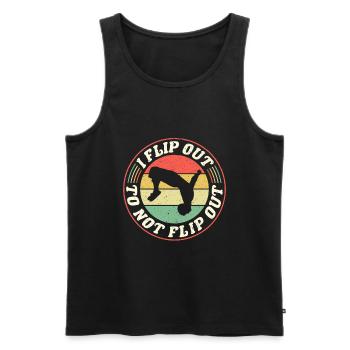 Parkour Freerunning Traceur - Männer Premium Bio Tank Top - Schwarz - Vorne - Michal (187cm)